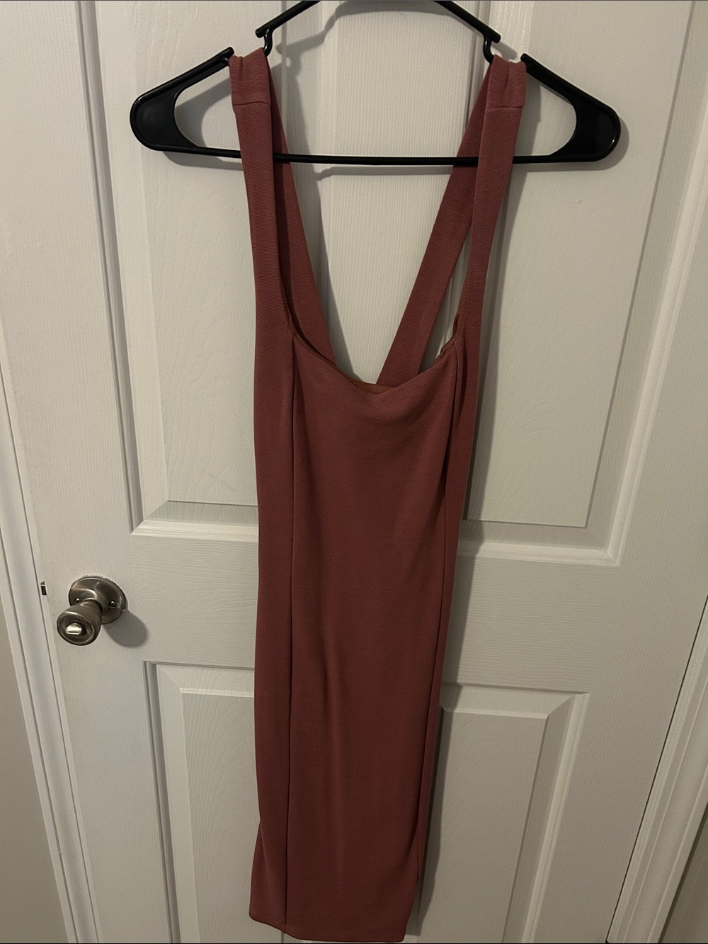 Fashion Nova Rose Mauve Sleeveless Bodycon Midi Dress